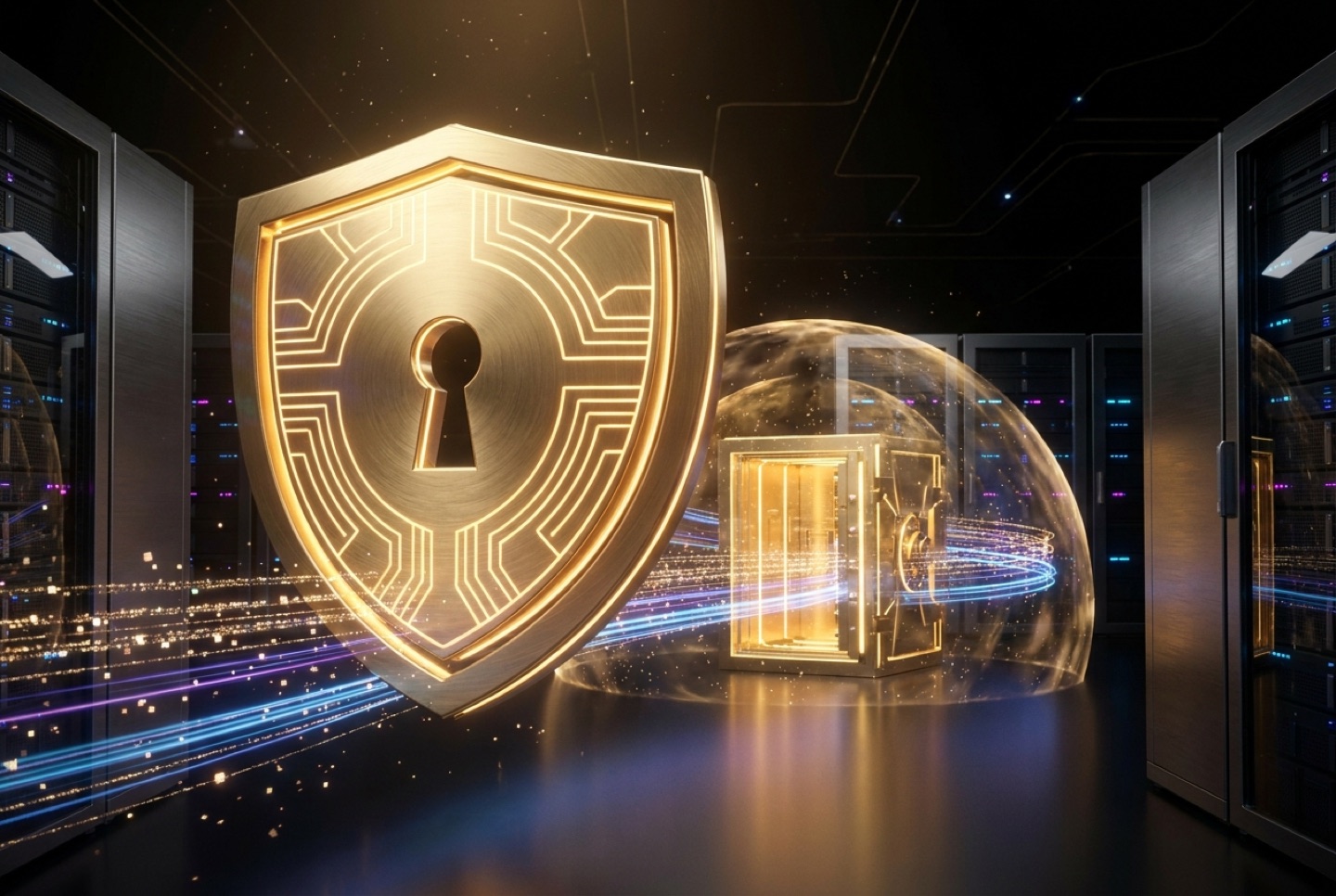 Goldener digitaler Daten-Tresor – Sovereign AI, Daten im eigenen Haus